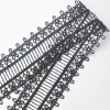 Wholesale Customization Black Chemical Gathered Lace Trim Embroidery For Dress Home Decoration Garment