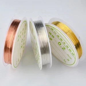 Wholesale DIY Handmade Material Metal Copper Wire Gold Silver wire for Beaded Bracelet Jewelry Accessories