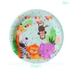 Wholesale Forest Animal Party Theme Paper Plate Cup Napkin Banner Set Tableware For Kids Birthday Party Decoration Supplies