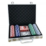 Wholesale gambling product Aluminum box 200 Poker Chip Case set 11.5g poker chips