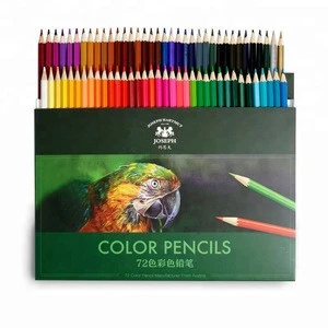 Wholesale High Quality 72 color Art Set Natural Wood Wax based Drawing Colored Pencil