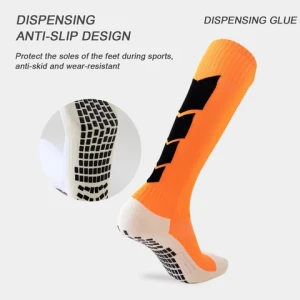 Wholesale Mens Thickened Knee-Length Sports Socks Non-Slip Dot Rubber Design Soccer Sweat Wear-Resistant Professional Sports