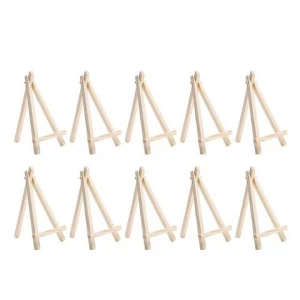 Wholesale Mini Wooden Triangle Artist Easel Painting Triangle Table Stand Menu Card Display Holder Decoration For Phone