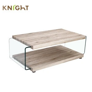 Wholesale Multifunction Modern Living Room Furniture Moroccan 12mm Hot Bending Classic Glass Square Hotel Coffee Table