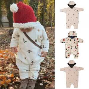 Wholesale New Design Ready To Ship Cotton Soft Winter Baby Romper One  Piece Bear Design Outwear Baby Sweater Rompers