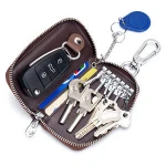 Wholesale OEM&ODM leather key card credit card holder women key wallet