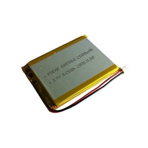 Wholesale rechargeable lithium polymer battery 3.7v with 2500mah