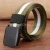 Import Wholesale simple style black outdoor casual stripe nylon canvas plastic buckle belts for men from China