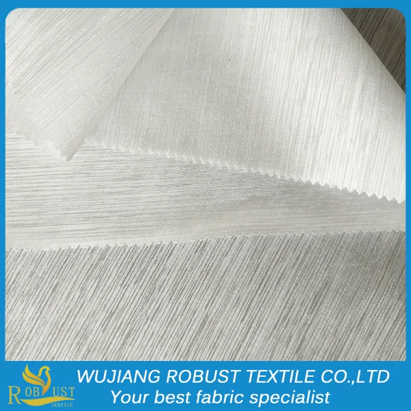 Wholesale slub design 100% polyester voile curtain fabric