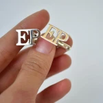 Wholesale Two Initial Cuff links Personalized Silver Cufflinks OEM