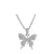 Import Wholesale Women Silver Rose Gold Plated Crystal CZ Butterfly Tennis Choker Jewelry Charm Butterfly Necklace from China