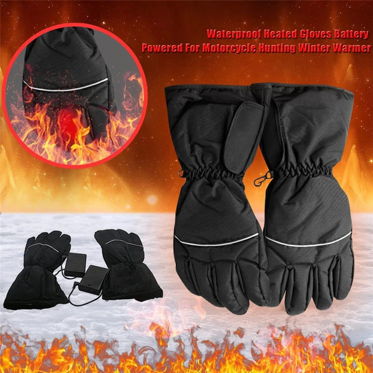 winter outdoor warm control cycling mitt gloves elbow gloves nitrile 3 levels of temperature hand warmers gloves blue