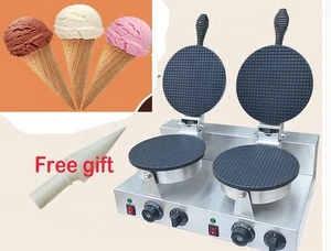 With CE Commercial Electric 110v 220-240v Double head ice cream Cone maker machine 1600W