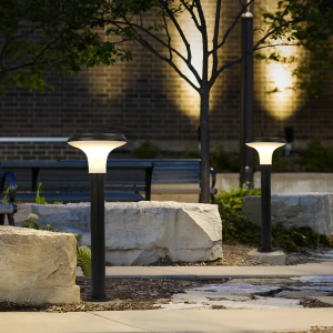 with CE sunset automatic working 12 hours IP65 patio garden gate pillar bollard landscape solar led light