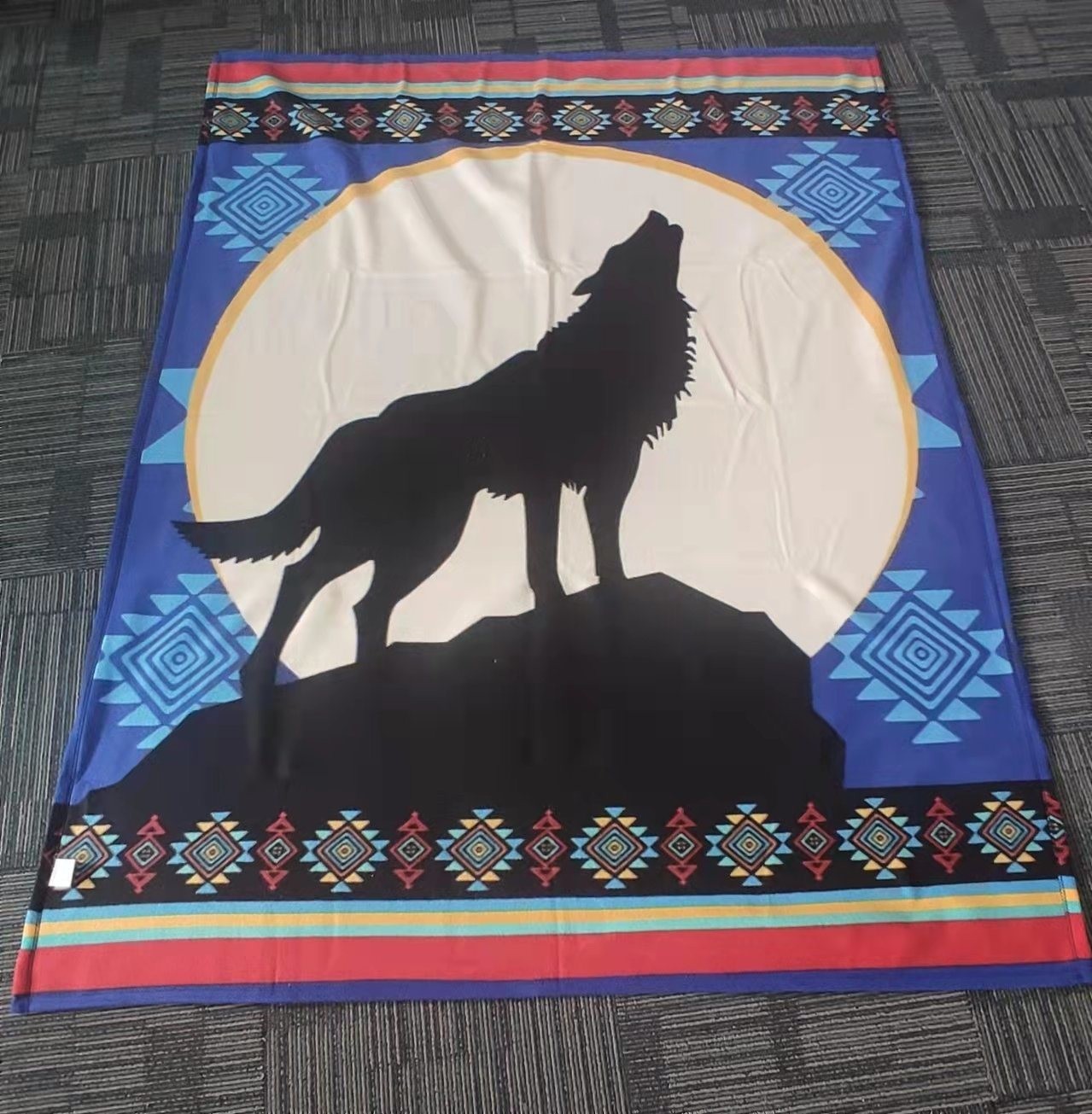 Wolf Print Custom Two Sided Polar Fleece Blanket