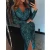 Import Women Fashion Sequins Long Sleeved V-neck Bright Gleam Dress Ladies Dinner Evening Dress from China