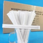 Wood coffee beverage stick bamboo flavored coffee stirrer
