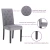 Import Wood Kitchen Chairs with Tufted Back Living Room Armless Side Padded Fabric Dining Chairs from China