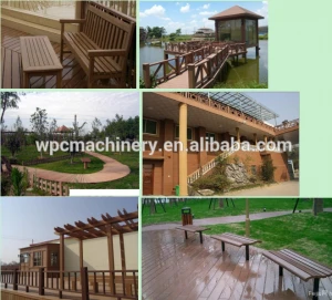 wood plastic composite production line/garden furniture outdoor/chair outdoor making machine