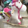 Wood Plush Unicorn Rocking Horse Kids Rocking Chair Horse Toy