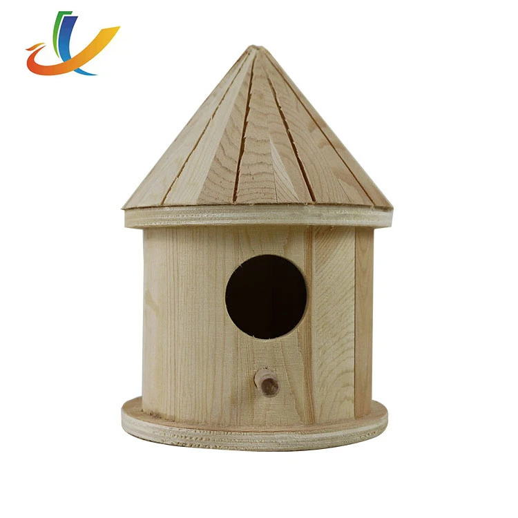 wooden bird feeder wooden bird nest creative wall-mounted wooden outdoor bird house
