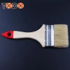 Wooden handle paint brushes with red ending