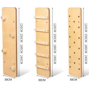 Wooden Pegboard Climbing Board Wall Mounted Boards With Holds For Fitness Training Climbing