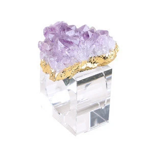 Yase purple agate napkin ring for wedding table decoration accessories semi-precious stone made for hotel use napkin ring
