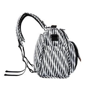Zebra Diaper Bag Large Support Baby Stroller Converted Into a backpack Bag
