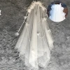 ZH0433X Wedding Simple Tulle multi-style Bridal Veils Ribbon Bride Accessories Short bridal gown veils