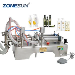 ZONESUN 2 heads Liquid Soap Disinfectant Sprays Alcohol Hand Sanitizer Gel Dispenser Bottle Filling Machine
