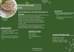 ZEOLITE FERTILIZER (SiO2)