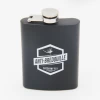 Customize Hip Flask for Liquor Matte Black 6oz Stainless Steel Leakproof for Men and Women