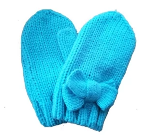 Girls mitten with bow decoration
