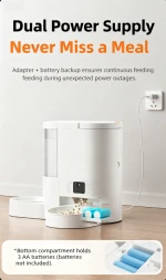 All-in-One Smart Pet Feeder & Water Dispenser with Camera, Auto Food & Water Feeder for Cats & Small Dogs