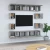 Import 10-piece TV furniture wood gray sonoma oak from Netherlands