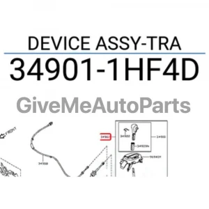34901-1HF4D Nissan Device assy-transmission control 349011HF4D, New Genuine