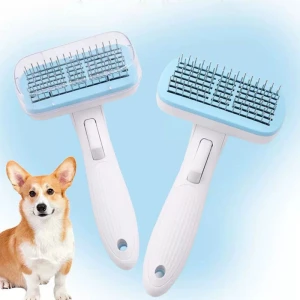 Professional Self Cleaning Steel Needle Slicker Massage Brush Pet Grooming Brush Comb for Dogs and Cats