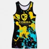 High Quality Knitted Spandex/Cotton Wrestling Singlet for Men with Heat Transfer Logo Design Quick Dry Breathable Custo