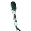 Ionic Hair Straightener Brush, Ceramic Heated Comb 10S Heating 395℉ Hot Comb with Anti-Scald Feature