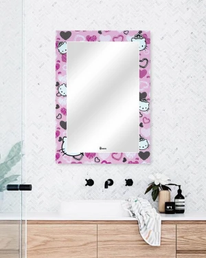 Queen Mirror Cat Love Pink 50x70x5mm