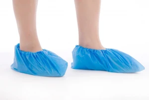 Disposable Use Colorful CPE Shoe Cover For Prevent Water And Dust By Hand-made Or By Machine