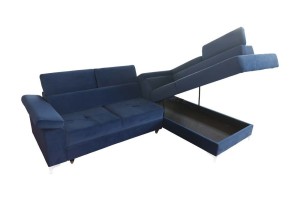 Blue Corner Sleeper Sofa