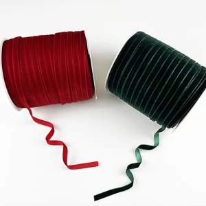 Fashing Luxurious Colorful Velvet Ribbon For Home Textile  Clothing