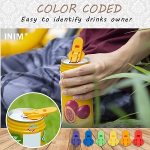 Easy Can Opener Plastic Beverage Drink Barricade Cover Random Color Easy to Use Kitchen Tools