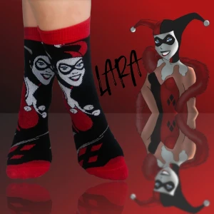 Happy Girl Character Themed Design Women Crew Sock