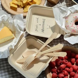 Birchware Elegant 7.75" - 200mm Compostable Wooden Cutlery, Biodegradable Party Supplies for Any Graduation,  Tea Party