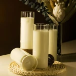7-Day White Candles, 2.24x7 Inch White Pillar Glass Candle Set of 4, 670 Hours Burn Time, Unscented Prayer Candles, Rel