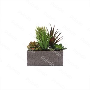 Puindo Artificial Decoration Potted Plant with Succulents flowers J5