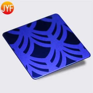 201 304 Sapphire Blue Etched stainless steel sheets